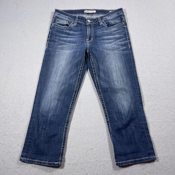 BKE Dakota Jeans Womens 28 Straight Leg Mid Rise Stretch Classic Casual Denim Pa - Picture 1 of 10
